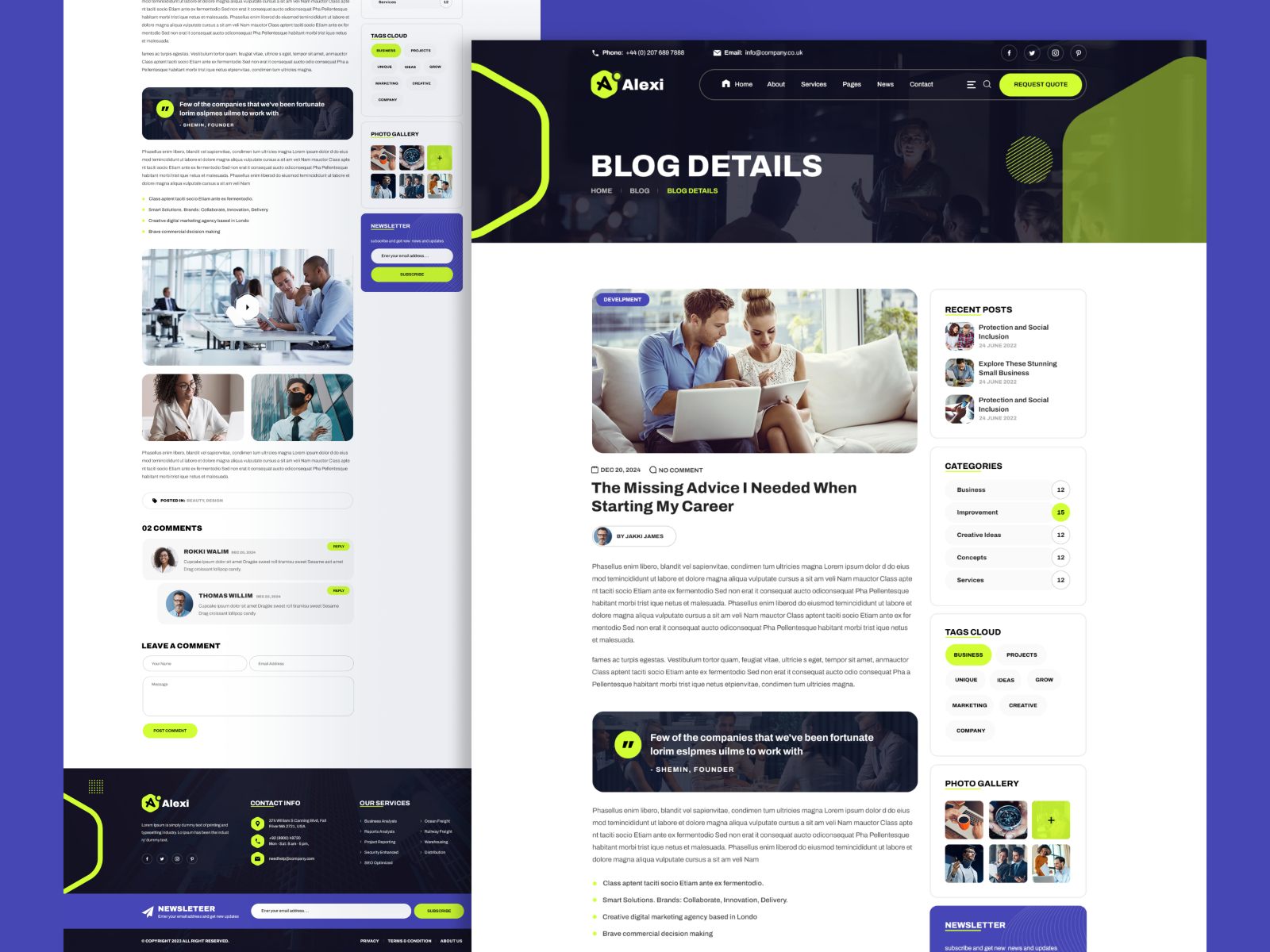 Alexi psd template